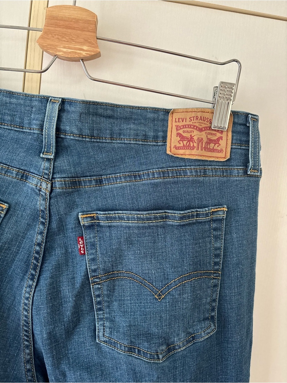 Levi’s 725 High Rise Bootcut Jeans Women W34 L32 Boho Western Country Cowgirl - Picture 5 of 10